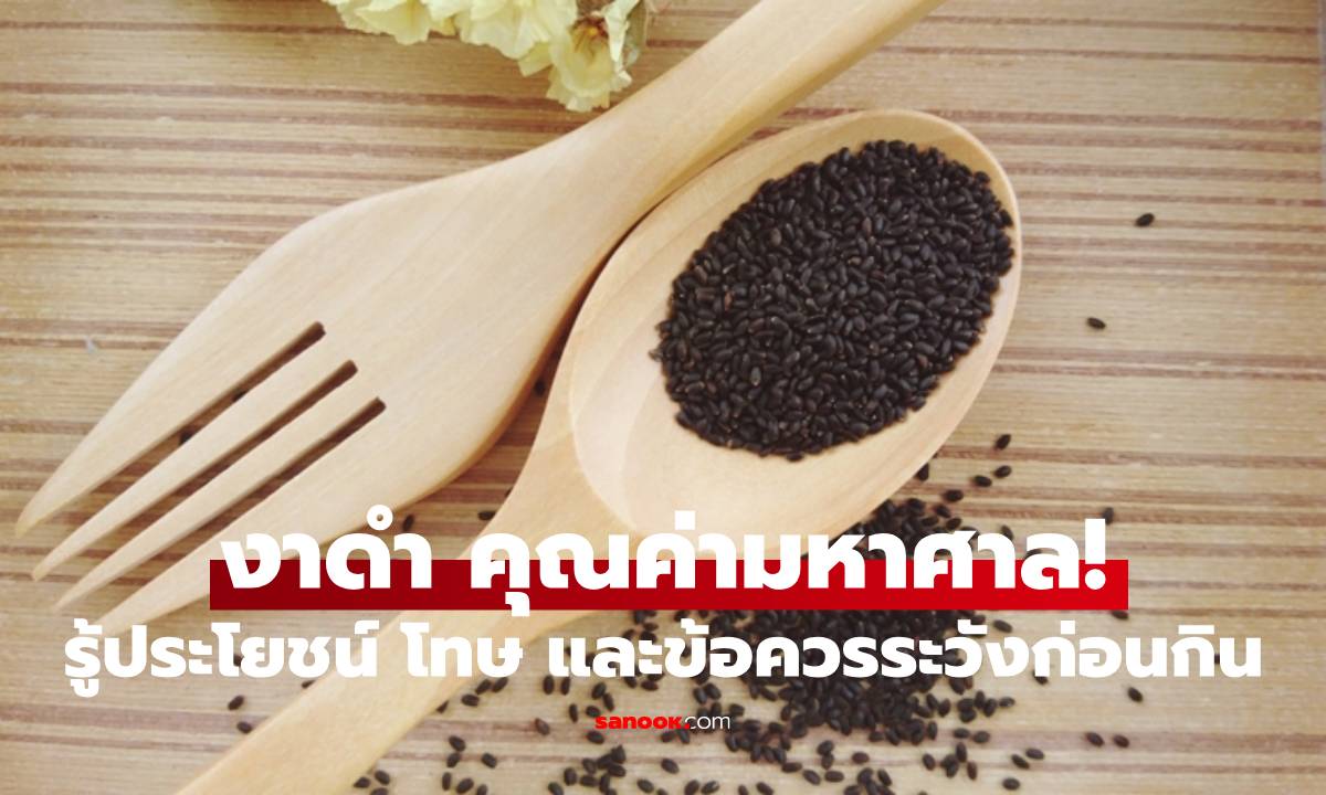 งาดำ กินแล้วดีหรืออันตราย? ประโยชน์ โทษ และข้อควรระวังครบทุกเรื่อง