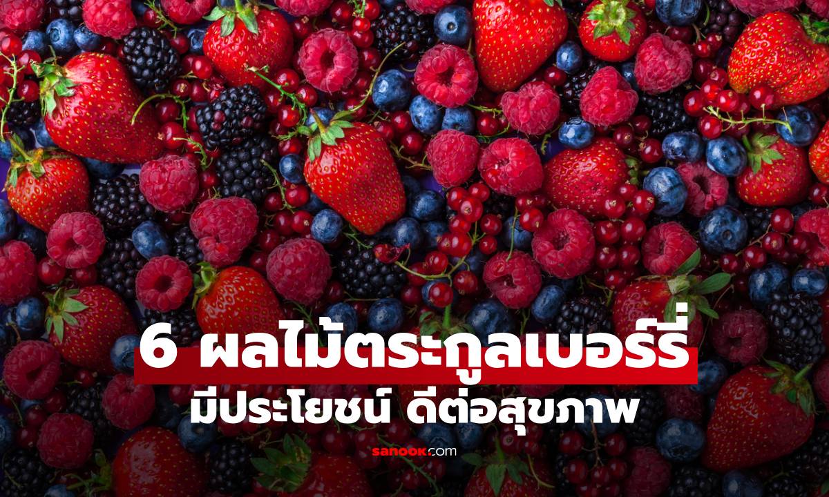 6 ผลไม้ตระกูลเบอร์รี่ที่ดีต่อสุขภาพ พร้อมประโยชน์