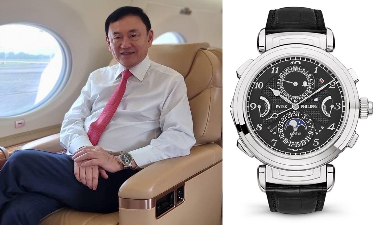 ทักษิณ ชินวัตร สวม Patek Philippe Grandmaster Chime กลับไทย ราคาหลัก 100 ล้าน