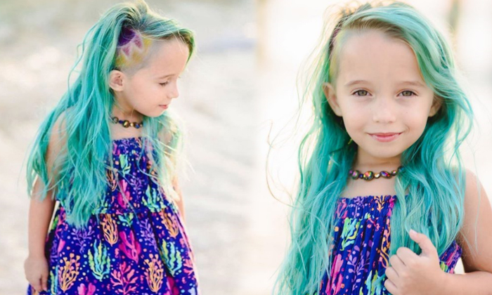 หนูน้อยทำสีผมเลียนแบบยูนิคอร์น มีความเปรี้ยวแต่เด็ก