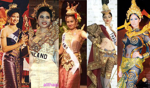 พัฒนาการ ชุดประจำชาติไทย บนเวที มิสยูนิเวิร์ส