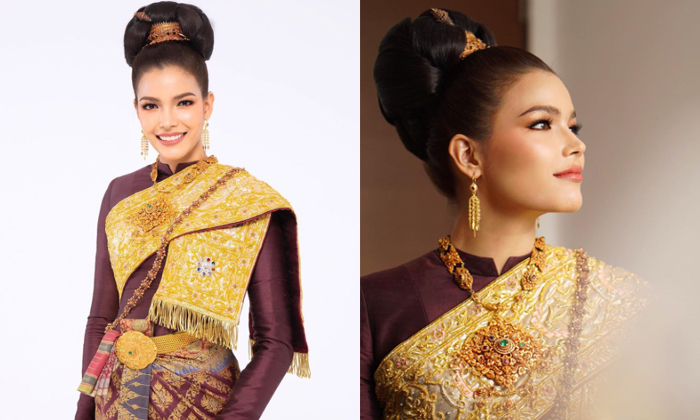 “ฟ้าใส ปวีณสุดา” สง่างาม สะกดตาในชุดไทยโบราณครั้งแรกในชีวิต