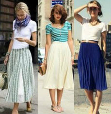 เทรนด์กระโปรง midi skirt